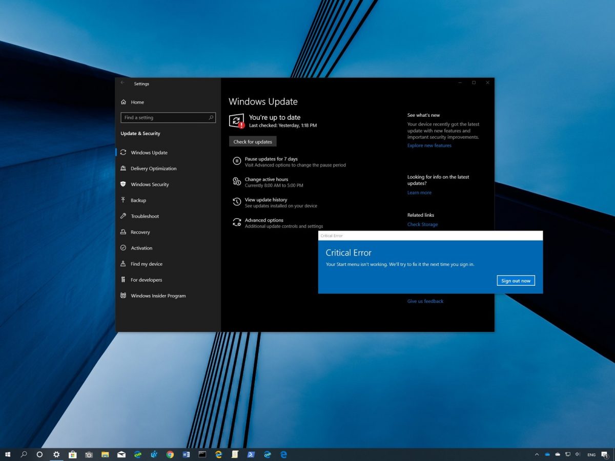 Khắc phục lỗi Windows 10 Start menu không thể mở