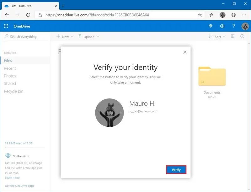 Cách thiết lập lưu trữ bảo mật Personal Vault trên One Drive