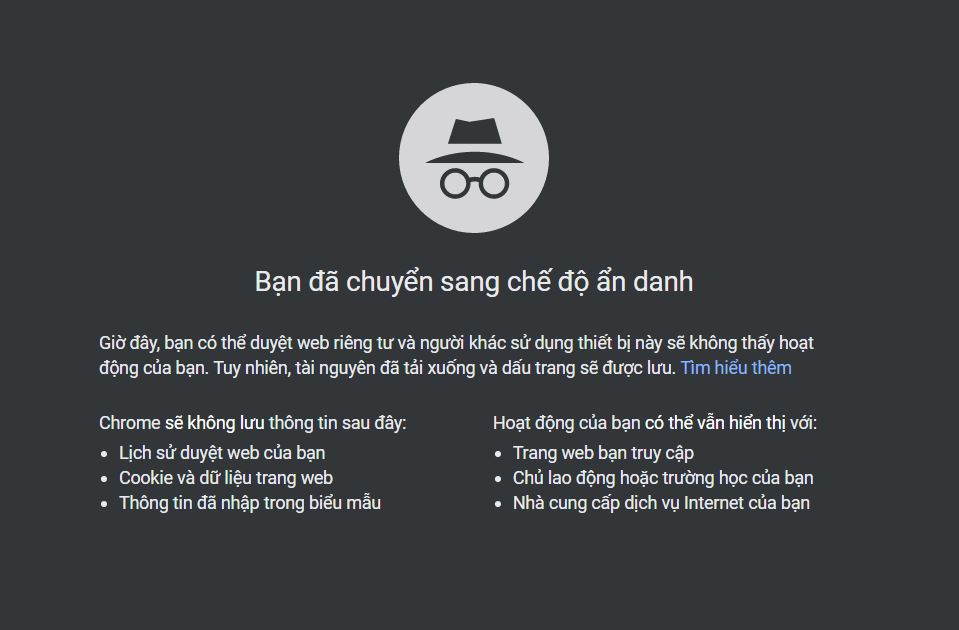 chế độ ẩn danh