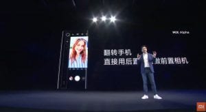 Camera selfie mi mix alpha