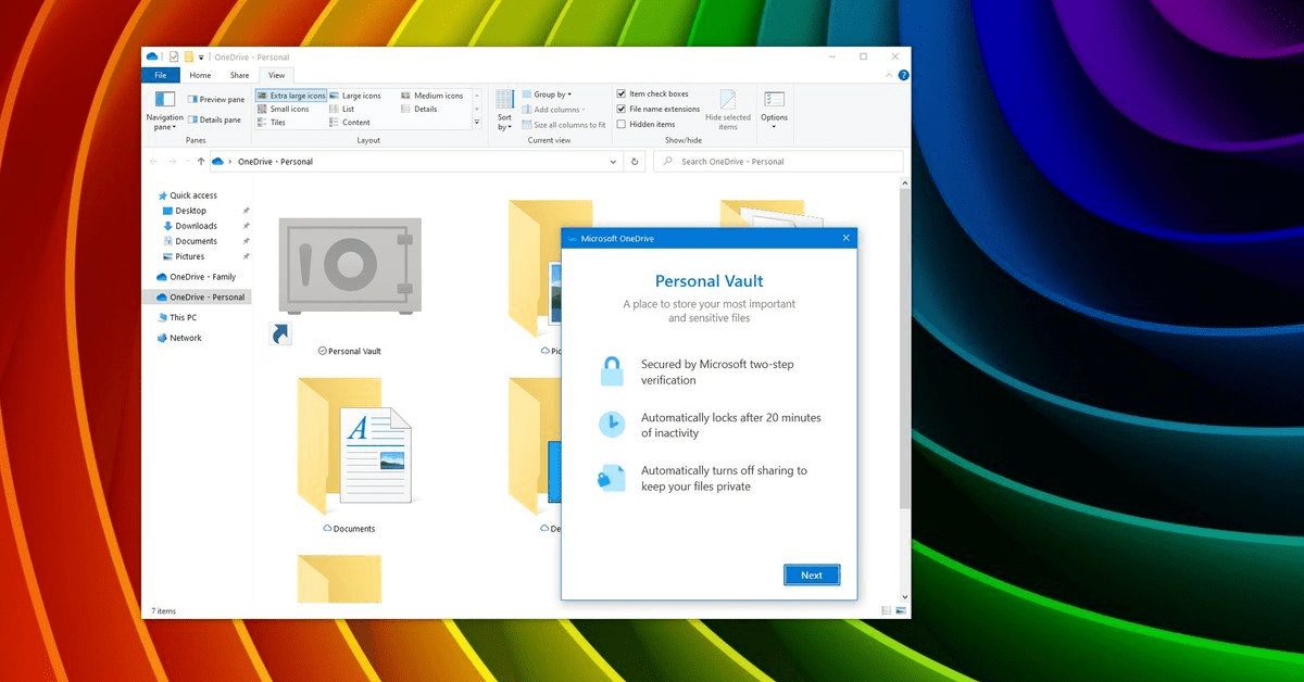 Cách thiết lập lưu trữ OneDrive Personal Vault trên Windows 10