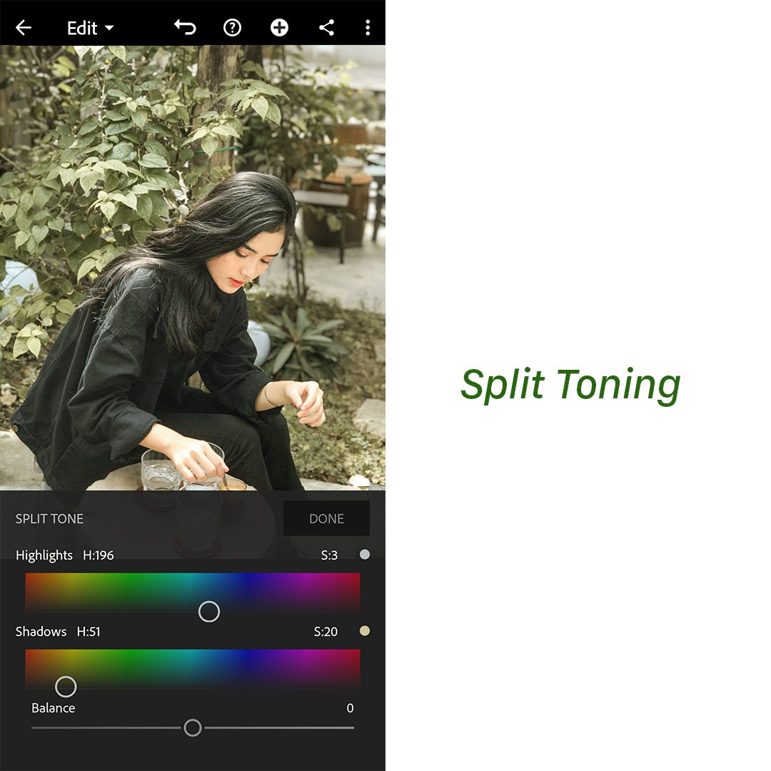 split toning