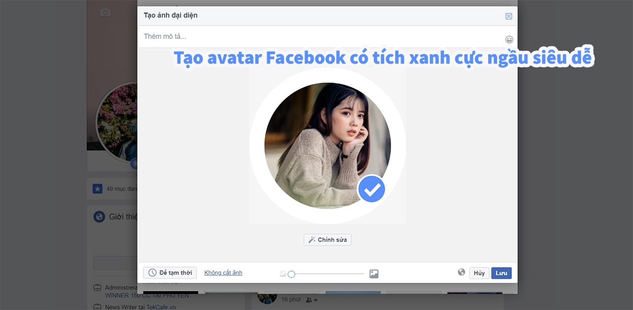 Cách làm avatar tích xanh cho facebook cực chất đang hot hiện nay