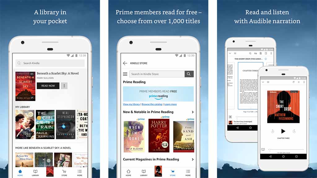 Kindle, Google Play Books và Nook