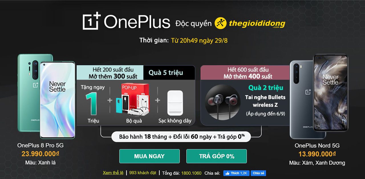 OnePlus lần đầu tiên ra mắt thị trường Việt gây sốc với 800 máy “bốc hơi” trong 29 phút