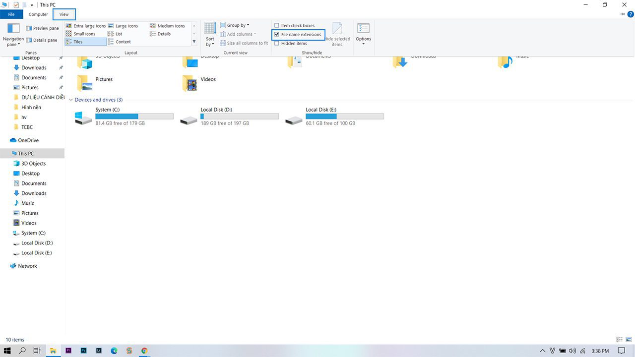 view windows 10