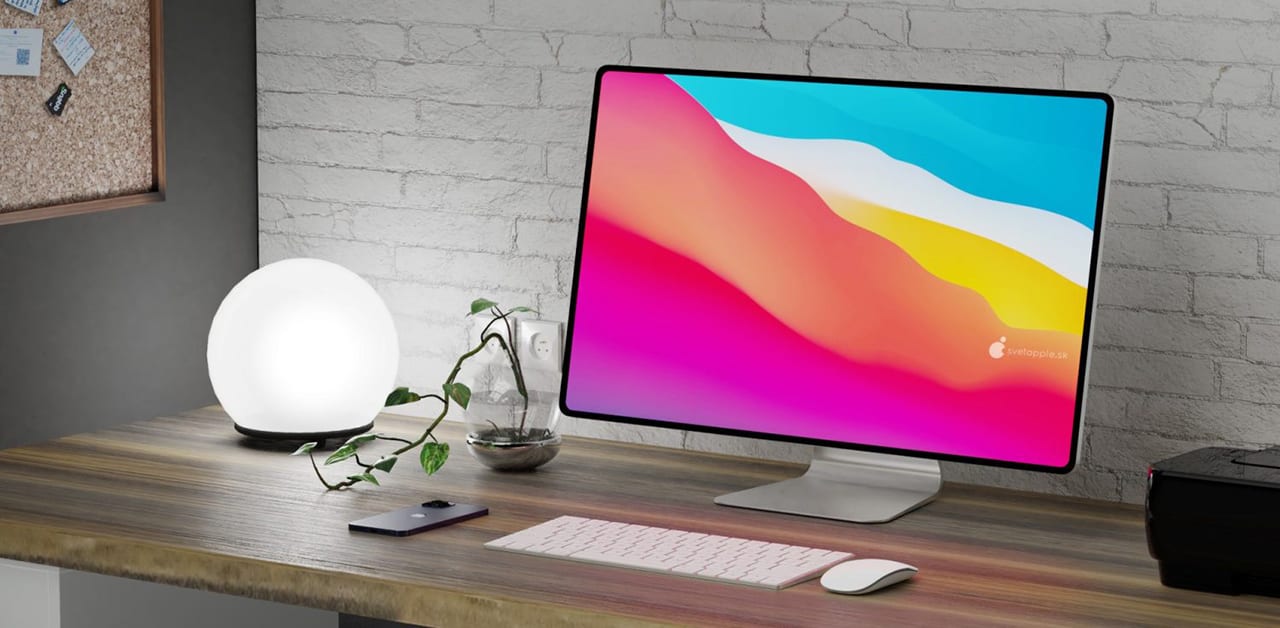 Mê hồn trước trước concept iMac 24 inch và 32 inch với thiết kế góc cạnh, màn hình viền siêu mỏng