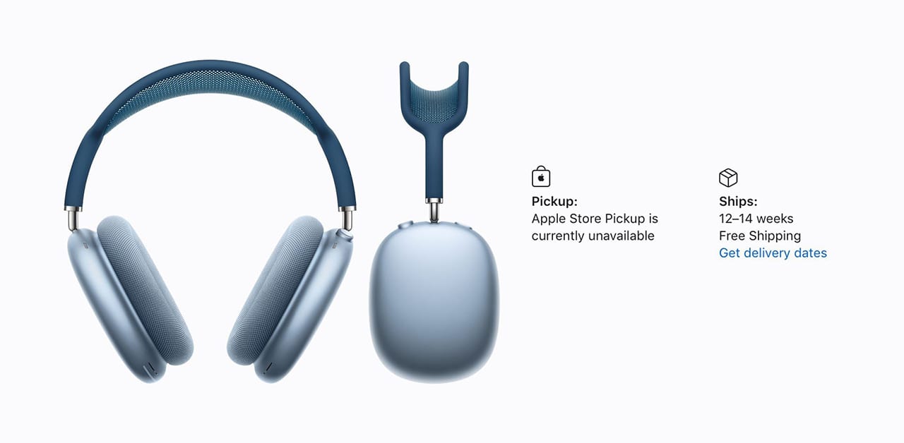 AirPods Max được Apple dời thời gian giao hàng sang tháng 3 năm 2021