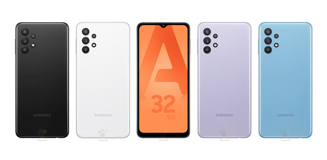 Samsung Galaxy A32 5G lộ ảnh render chính thức với thiết kế mặt sau ấn tượng
