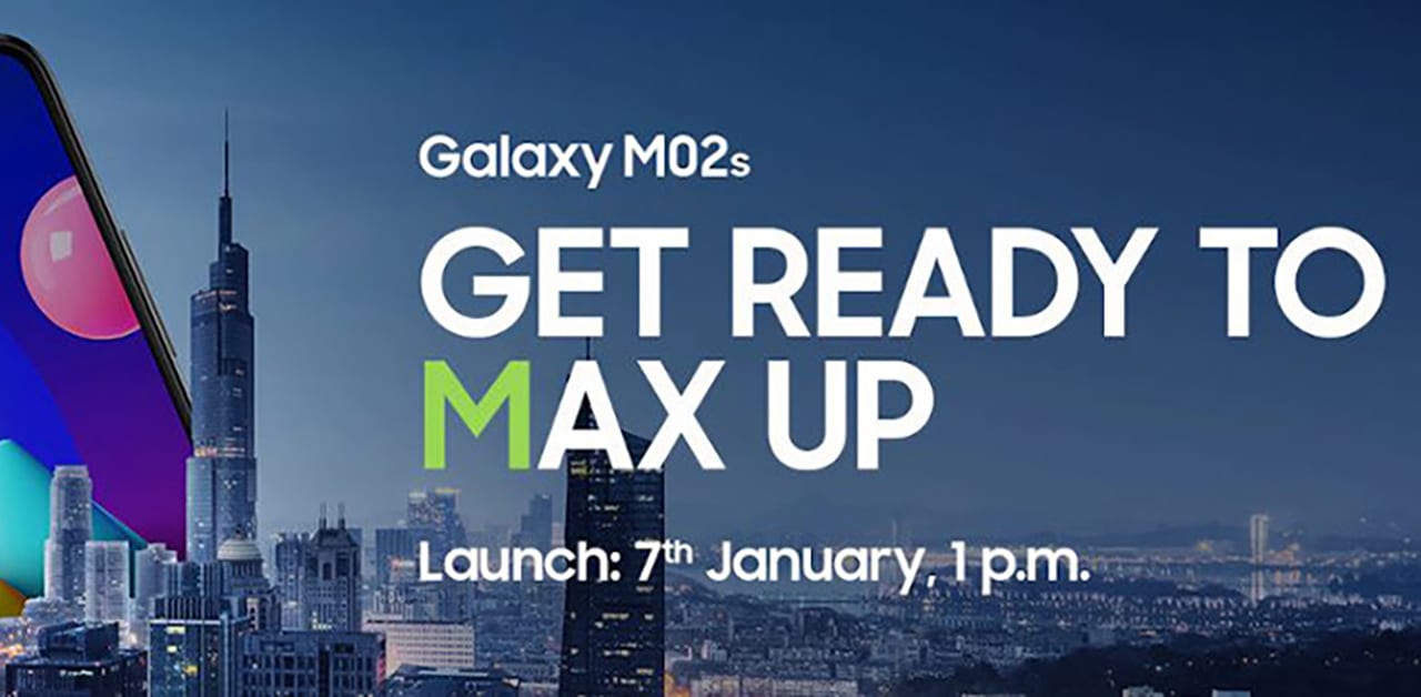 Samsung Galaxy M02s: Smartphone giá rẻ với màn hình 6.5 inch, pin 5000 mAh sẽ ra mắt vào ngày 7/1 sắp tới