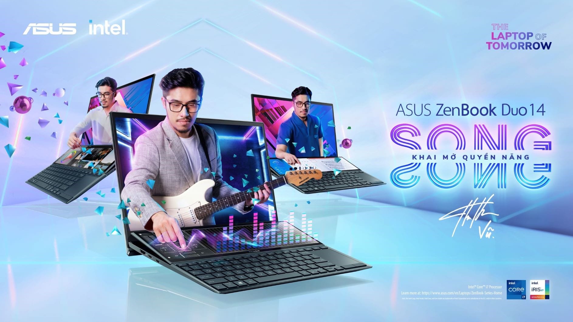 ASUS hợp tác cùng "Hoàng tử Indie" Vũ trong dự án "Khai mở quyền năng song song" với ZenBook Duo 14 (UX482)