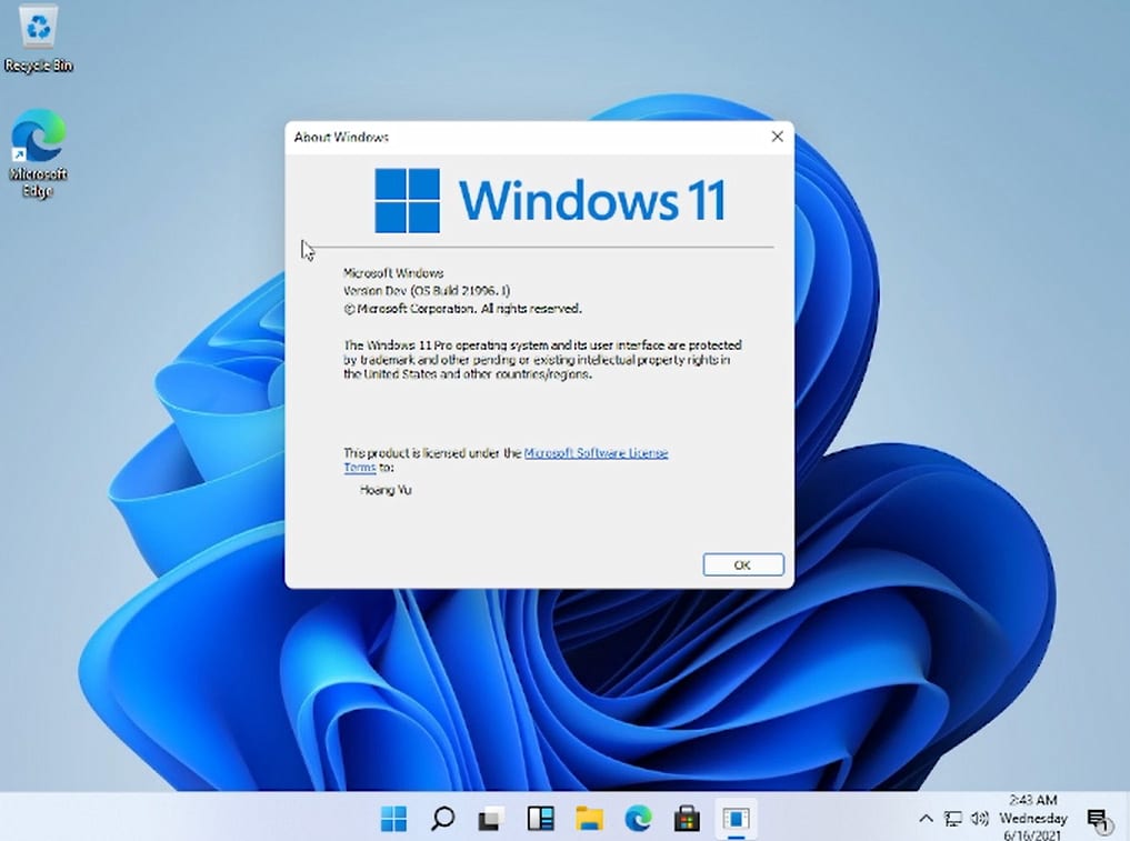 Thông tin về Windows 11 insider 
