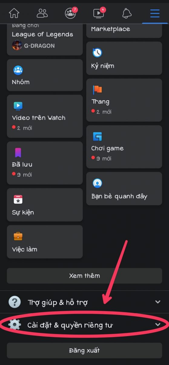 Bước 1 của tắt nút kết bạn 
