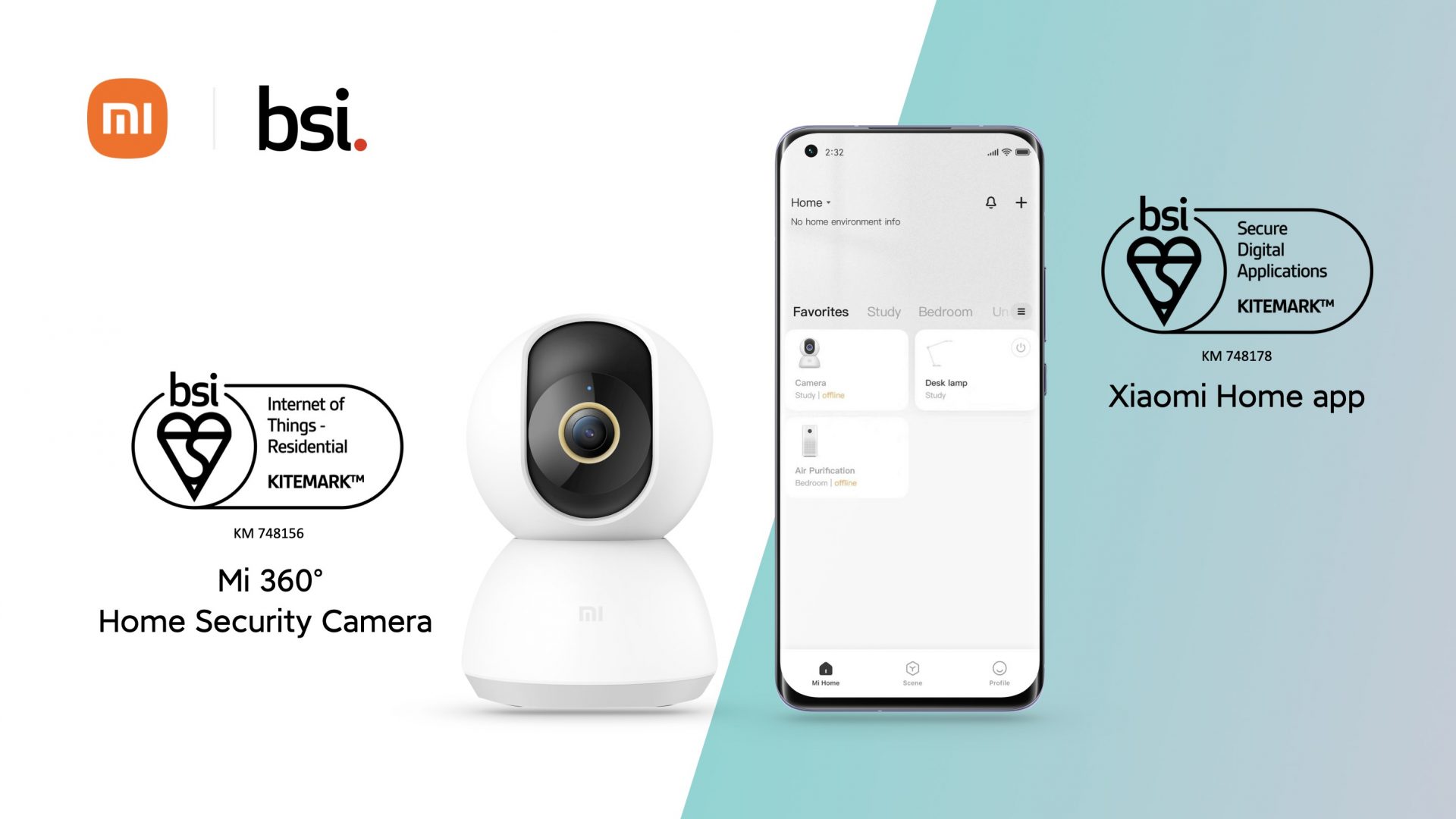 Camera an ninh Mi 360 Home Security Camera và ứng dụng Mi Home đạt chứng nhận BSI Kitemark