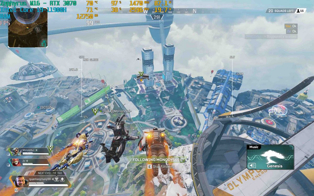 apex legend trên rog zephyrus M16