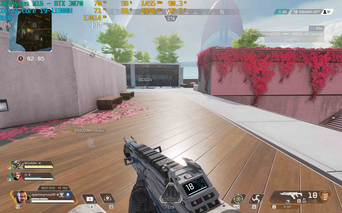 apex legend trên rog zephyrus M16