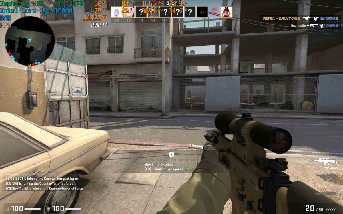 CSGO trên rog zephyrus M16