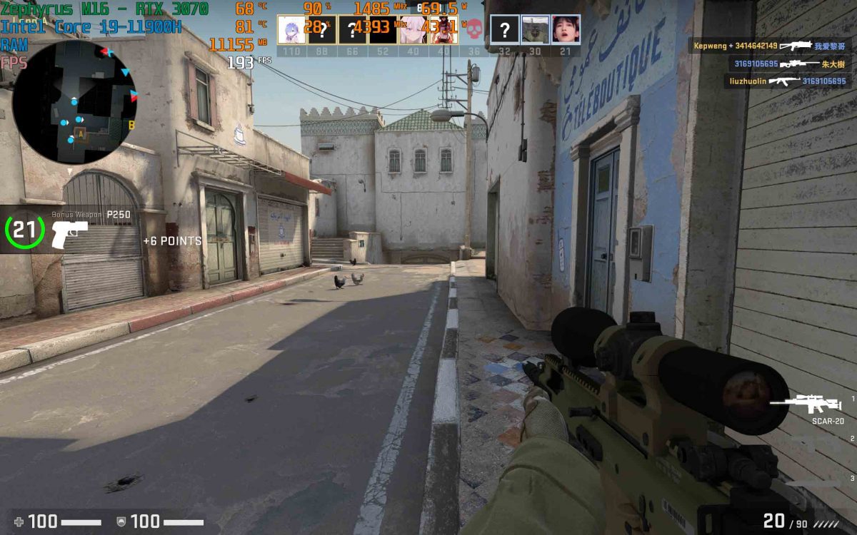 CSGO trên rog zephyrus M16
