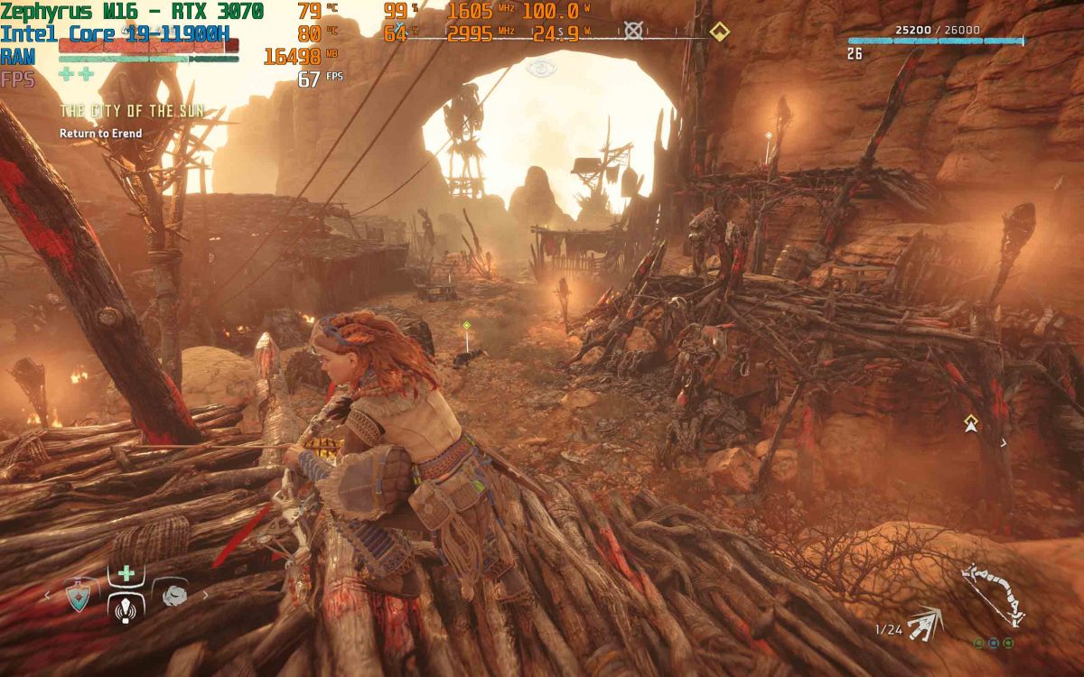 horizon zero dawn trên rog zephyrus M16
