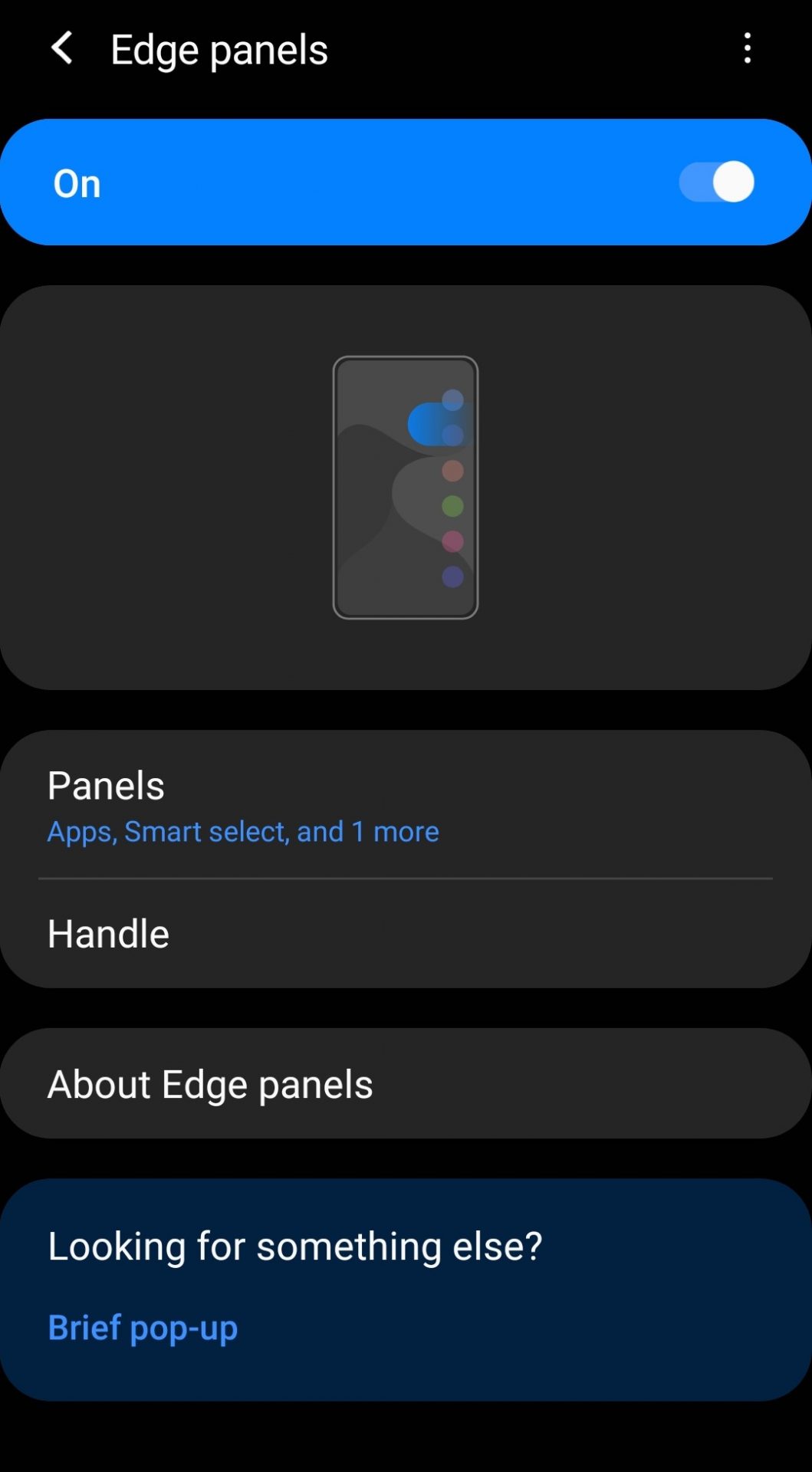 Edge panel Galaxy Fold