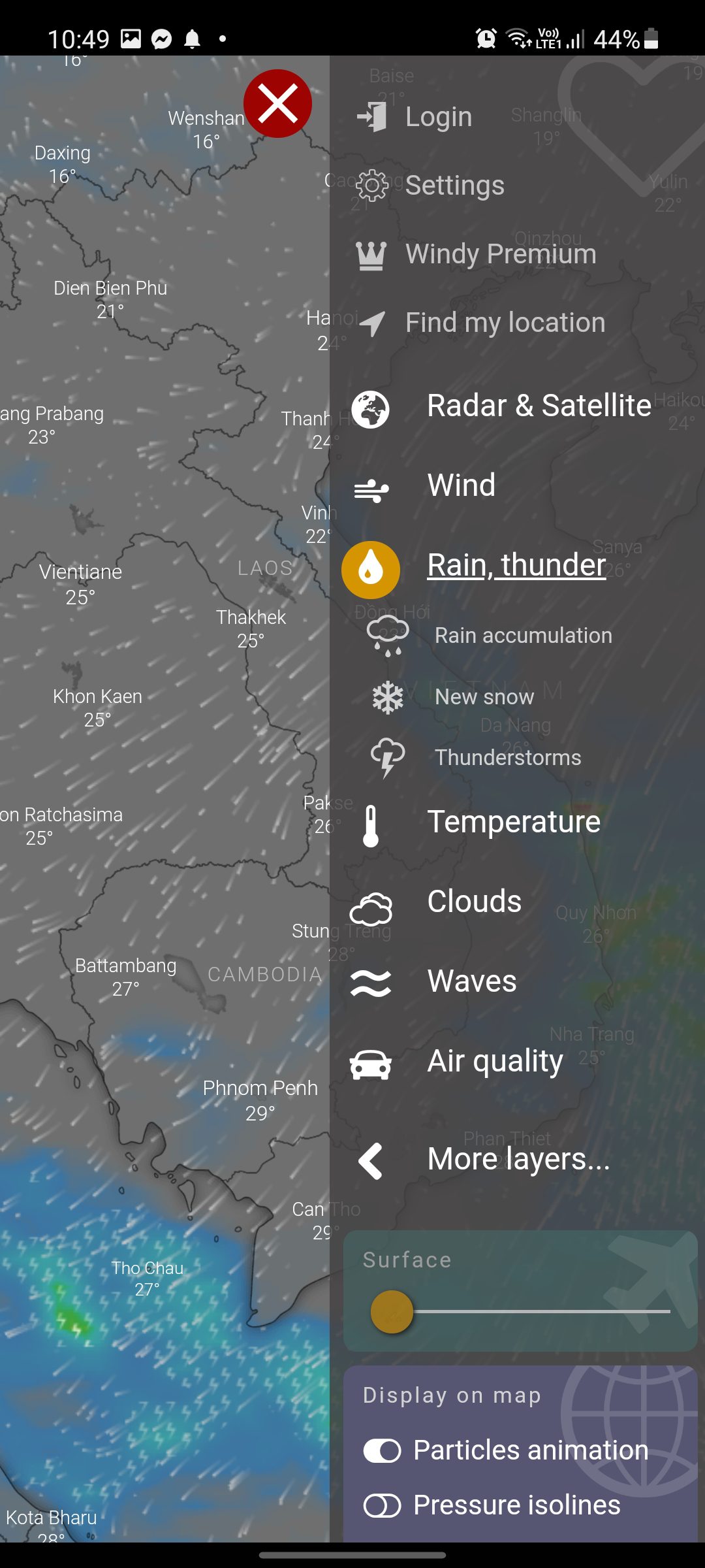 windy.com - ứng dụng thời tiết