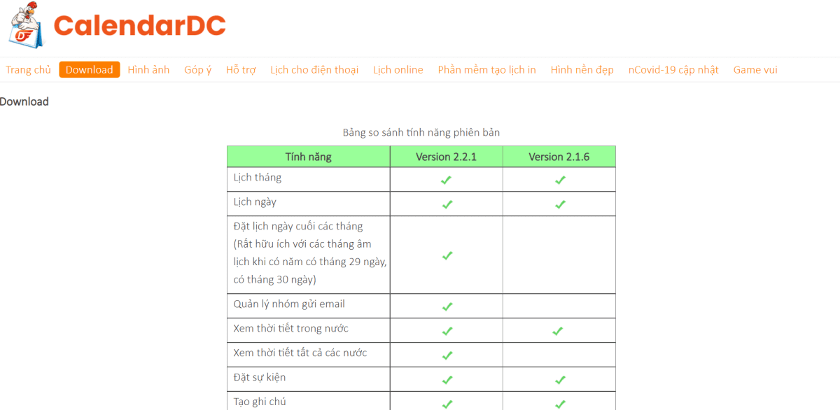 cài đặt lịch âm