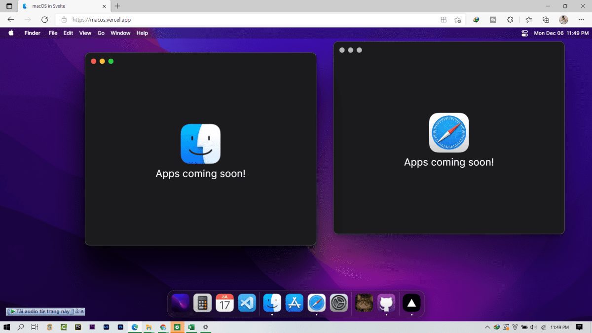 trải nghiệm macOS