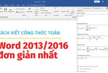 công thức toán office word 2013