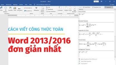 công thức toán office word 2013