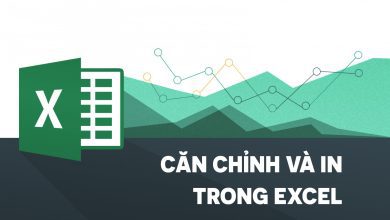 căn chỉnh và in excel