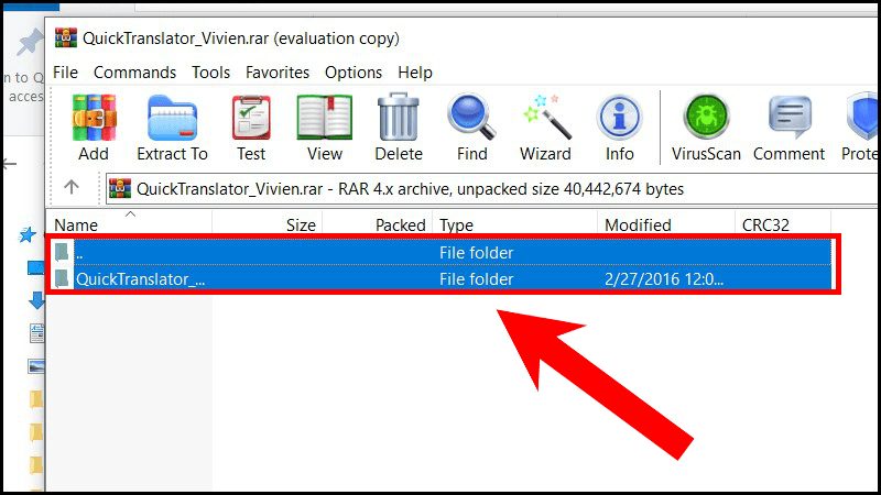 Chọn tất cả file nén