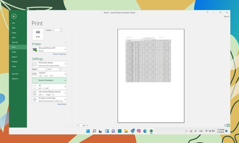 In Excel vừa trang A4 bằng Page Break Preview