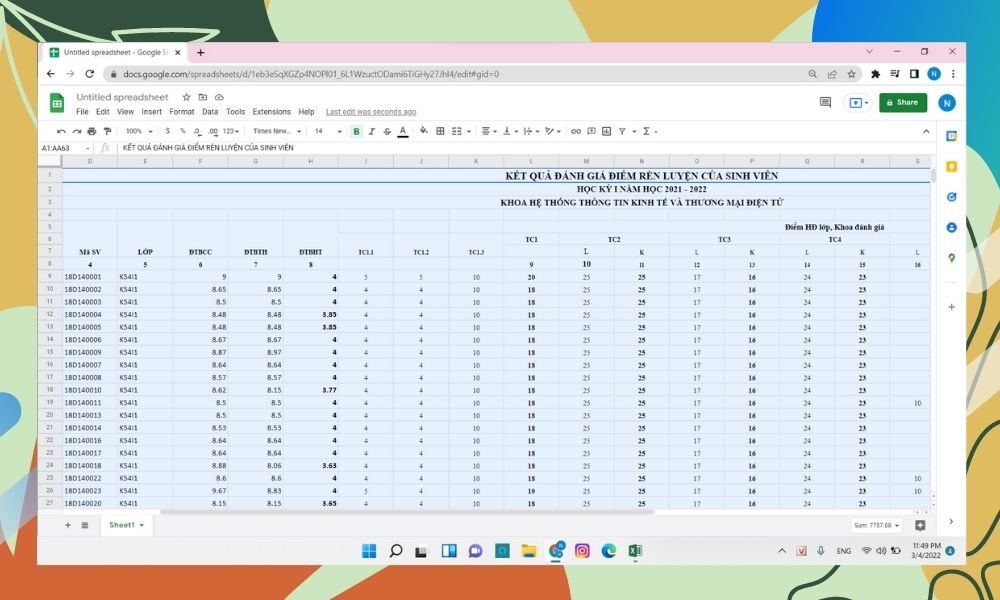 Cách in file Google Sheets vừa trang giấy A4