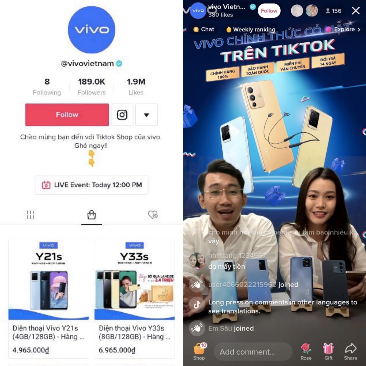 vivo tiktok shop