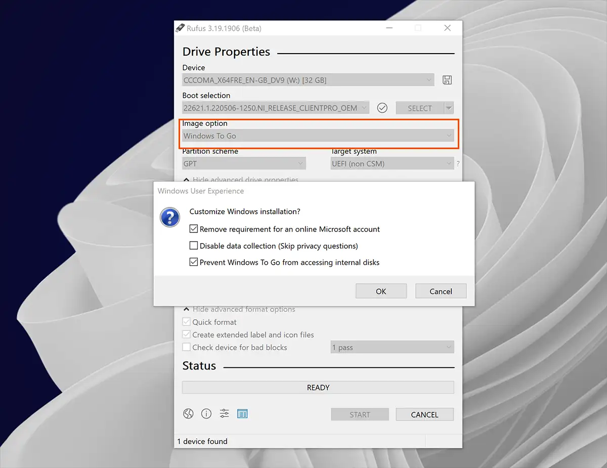 Rufus 3.19 Beta