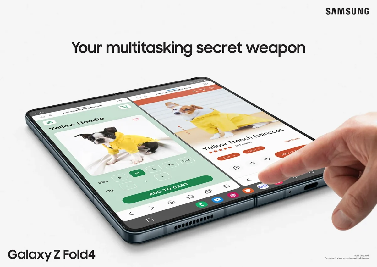 Thanh tác vụ Samsung Galaxy Z Fold 4