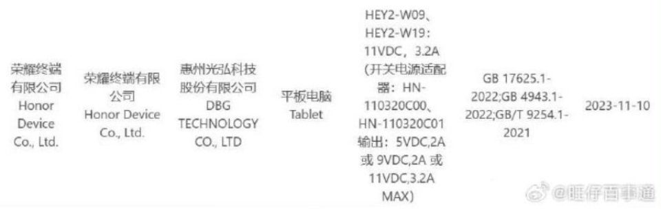 Honor Tablet 9