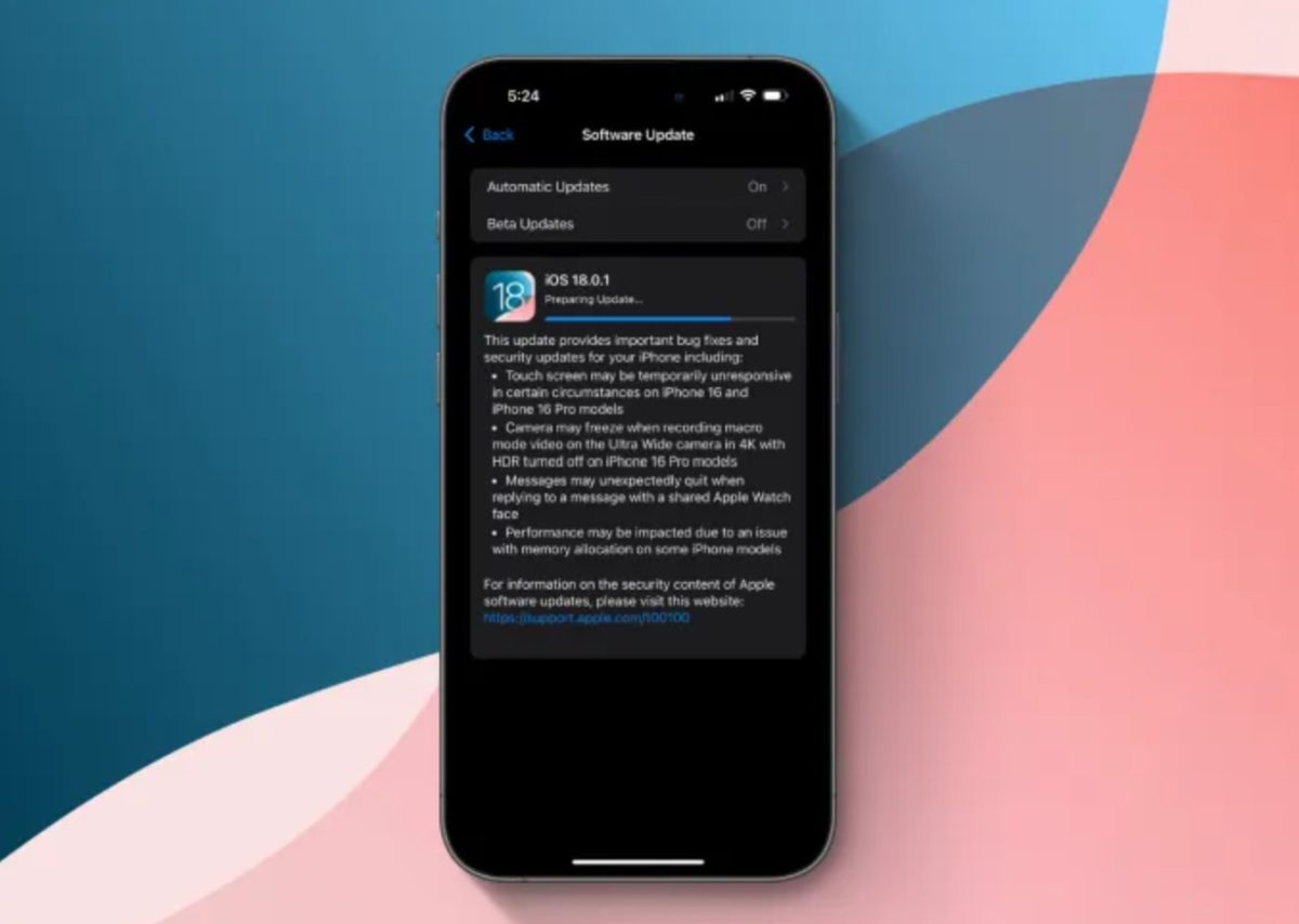 cập nhật iOS 18