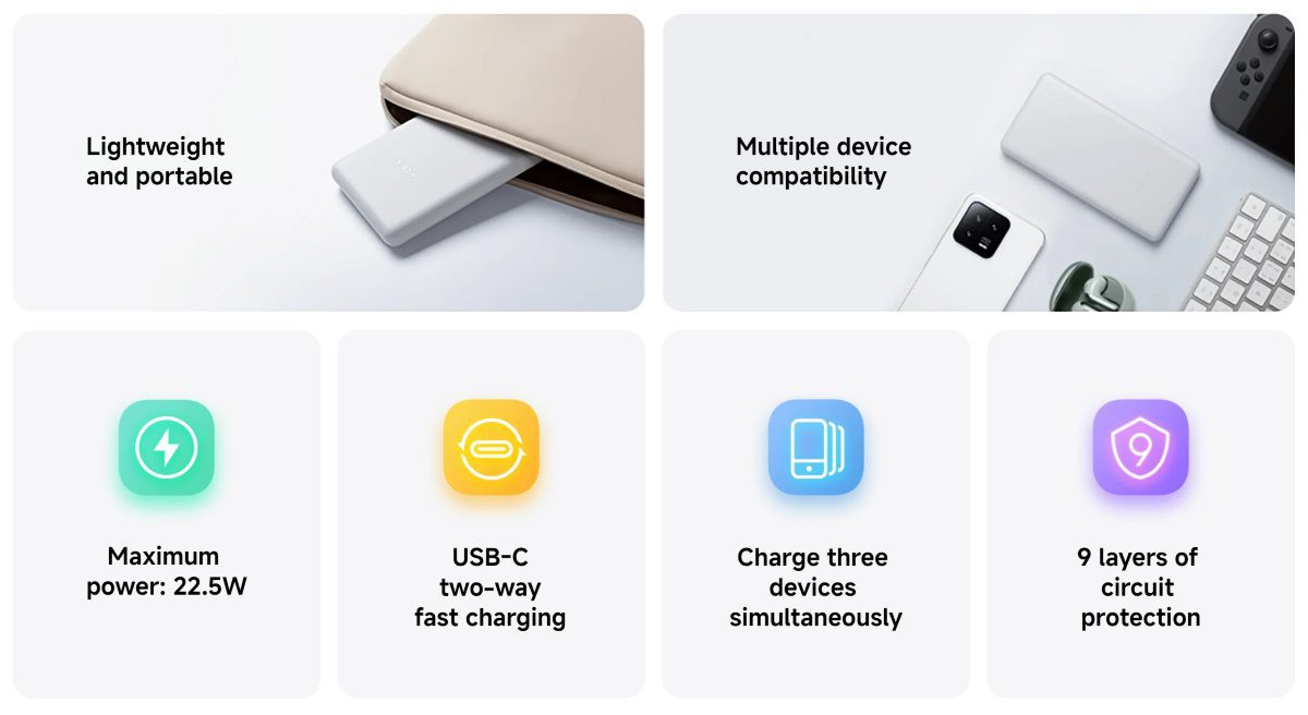 Power Bank 10,000mAh 22.5W Lite
