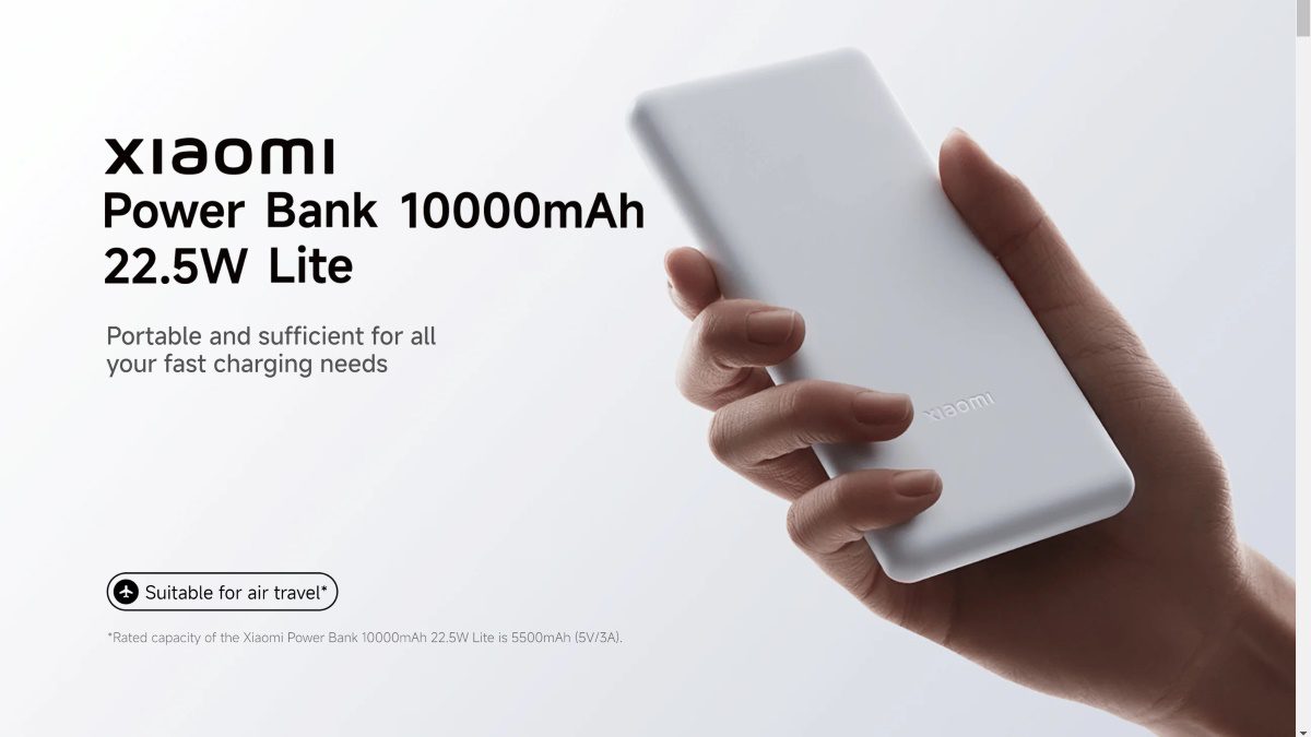 Power Bank 10,000mAh 22.5W Lite