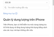 Ảnh chụp màn hình trang Apple Support về quản lý dung lượng iPhone