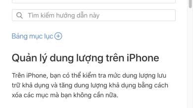 Ảnh chụp màn hình trang Apple Support về quản lý dung lượng iPhone