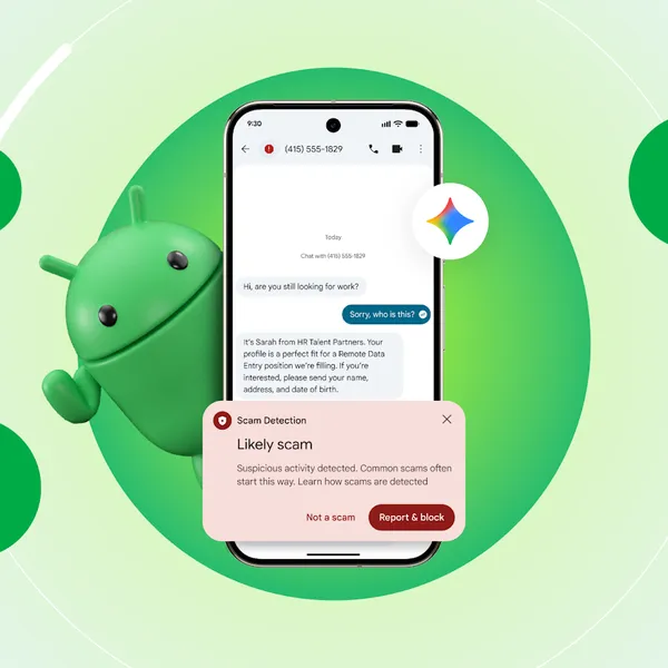 Minh hoạ chính thức về Android Scam Protection. Ảnh: Google