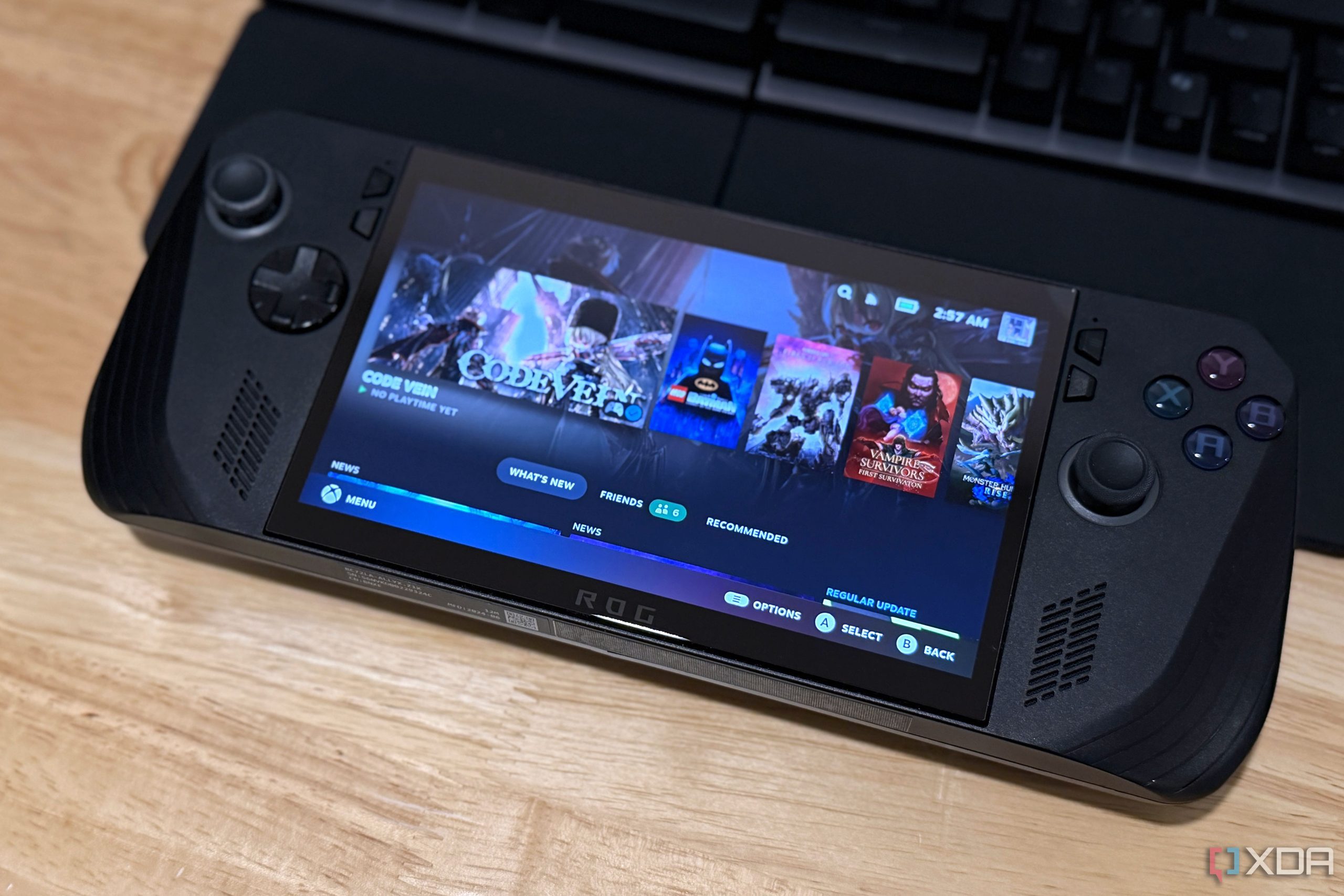 Giao diện Steam trên ROG Ally X chạy CachyOS qua ảnh nguồn XDA