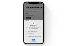 Dùng Hide My Email khi đăng ký website trên iPhone. Ảnh: MacRumors