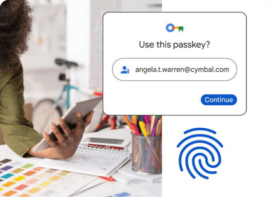 Minh họa cách dùng passkey để đăng nhập trên thiết bị. Ảnh: Google Developers