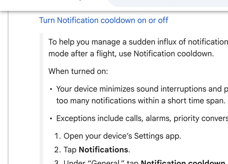 Ảnh: Android Help mô tả cách bật tắt thông báo theo từng app và chọn kiểu Alerting hoặc Silent tùy loại thông báo.