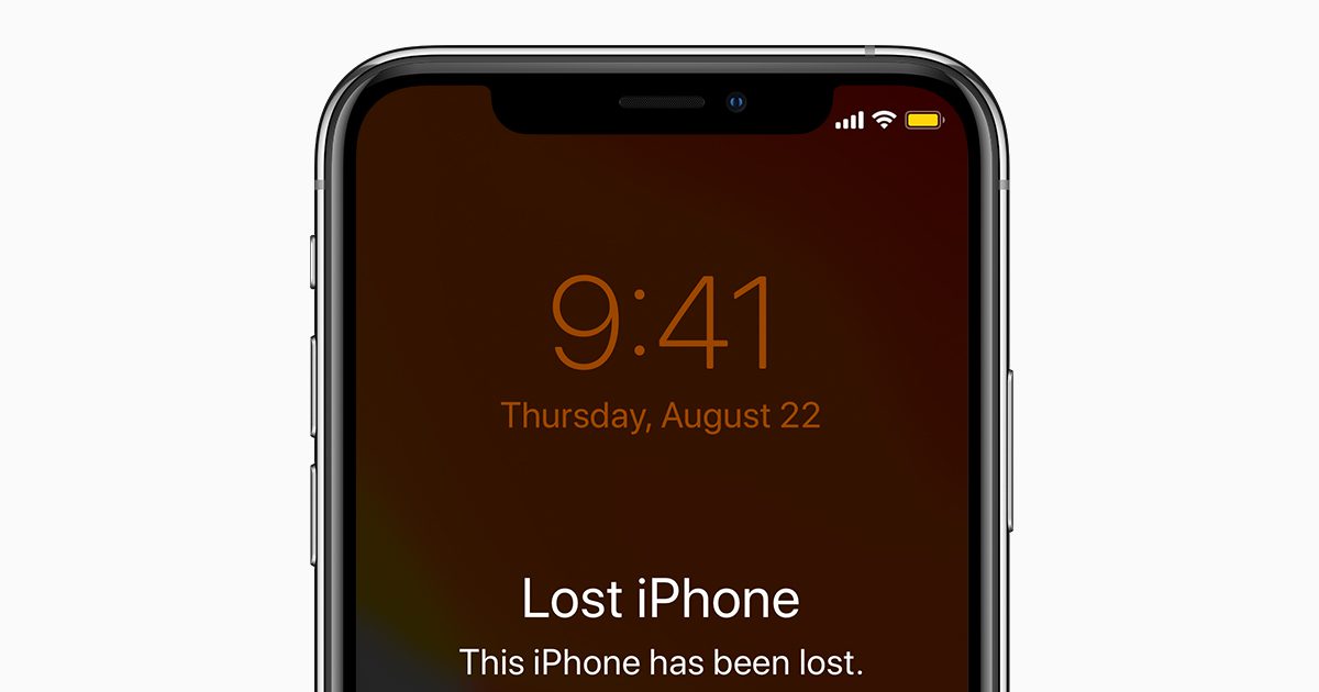 Ảnh minh họa từ Apple Support về chế độ Lost Mode trong Find My trên iPhone. Ảnh: Apple Support
