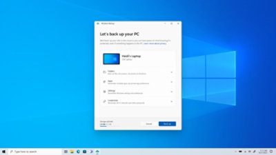 Windows Backup là lớp đồng bộ quan trọng nếu anh em muốn máy mới hoặc máy phụ giữ lại nhiều thứ quen tay hơn. Ảnh: Microsoft