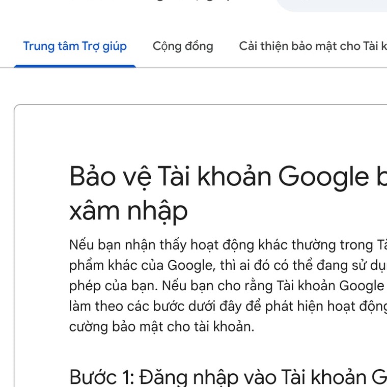 Ảnh chụp từ Google Account Help: trang xem lại hoạt động bảo mật, thiết bị đang đăng nhập và các bước xử lý khi cần siết lại quyền truy cập Tài khoản Google. Ảnh: Google Help
